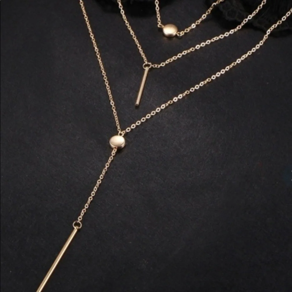 3 for 30 $ BOHO  Multi Layer  gold filled NECKLACE